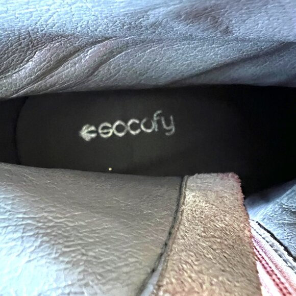 Socofy Red Floral Embellished Ankle Boots Size 39 US 8 - Picture 9 of 13